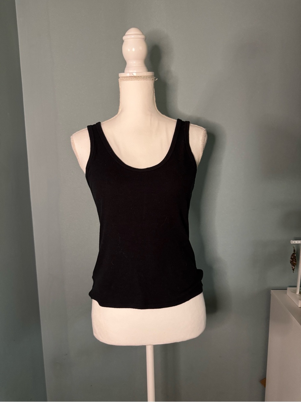 Abercrombie & Fitch Basic Black Ribbed Tank Top XS Soft